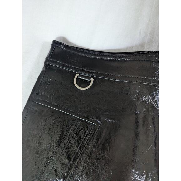 DEREK LAM 10 CROSBY Skirt Size 2 Patent Leather Mini $795 Party Date Night Moto - Picture 6 of 13